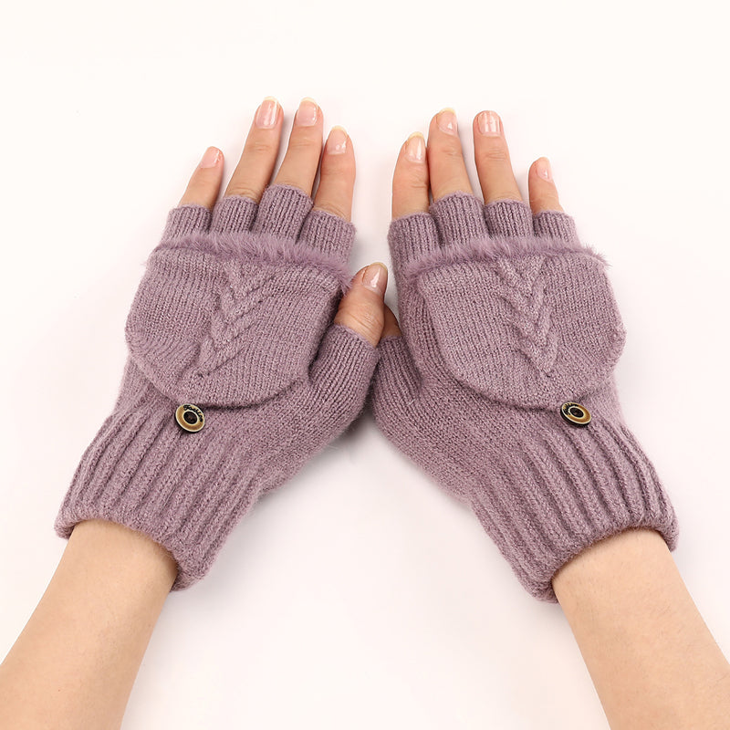 GloveGleam - Guanti Senza Dita Lavorati a Maglia