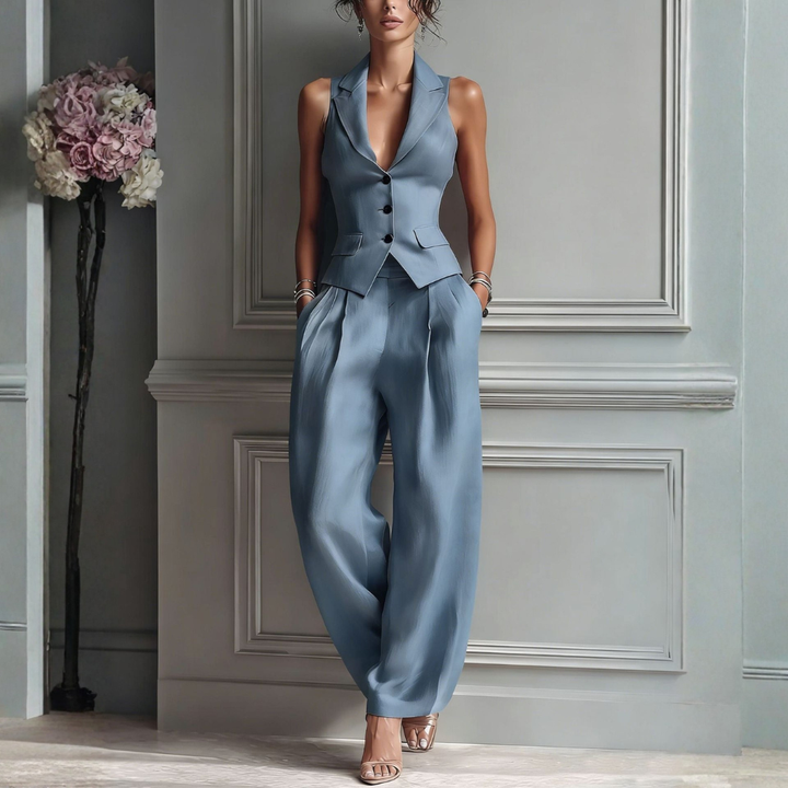 Eleeka - Set Composto Da Canotta Senza Maniche e Pantaloni a Gamba Larga