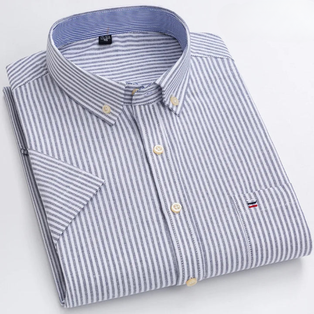 Petersen - Camicia Classica In Cotone Con Motivo
