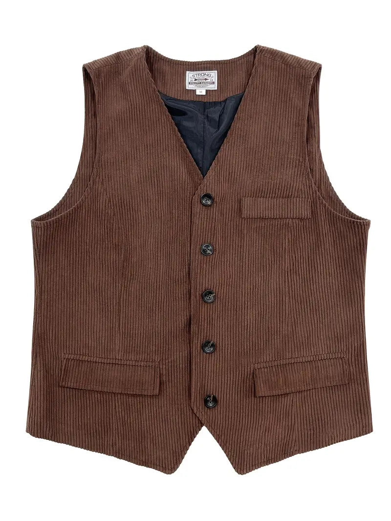 Fergus - Elegante Gilet In Velluto a Coste