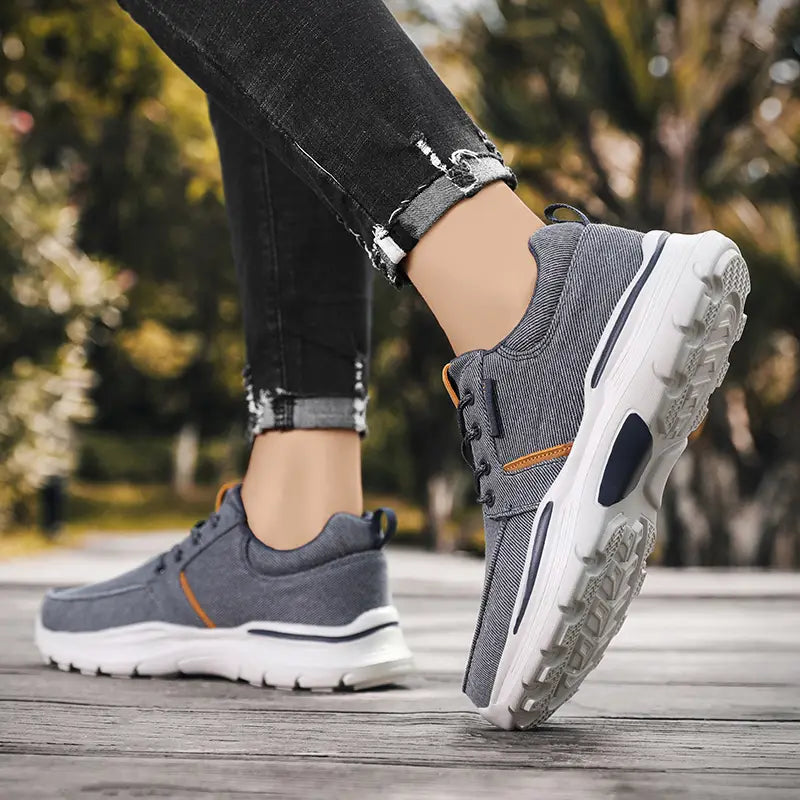 Keidean - Sneakers Stringate In Tela Traspirante