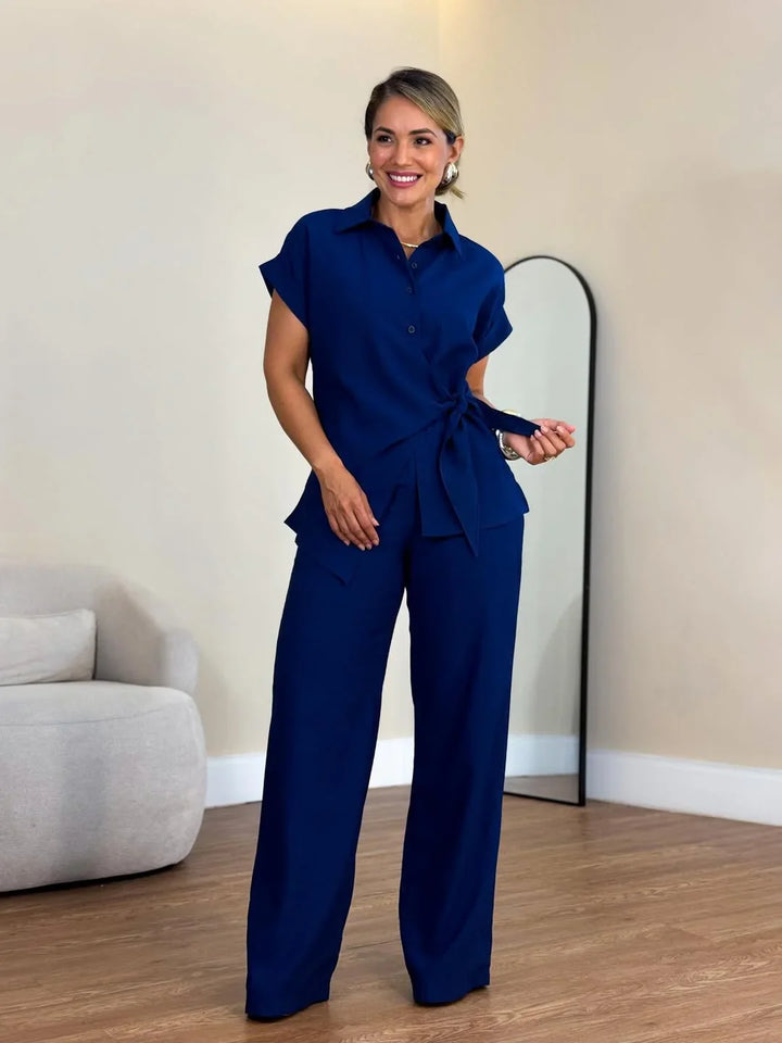 Lorie - Elegante Completo a Due Pezzi Con Laccio Frontale