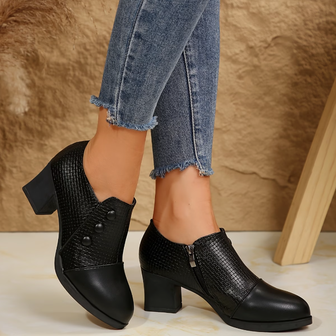 Sunchica - Comode Scarpe Con Tacco E Cerniera