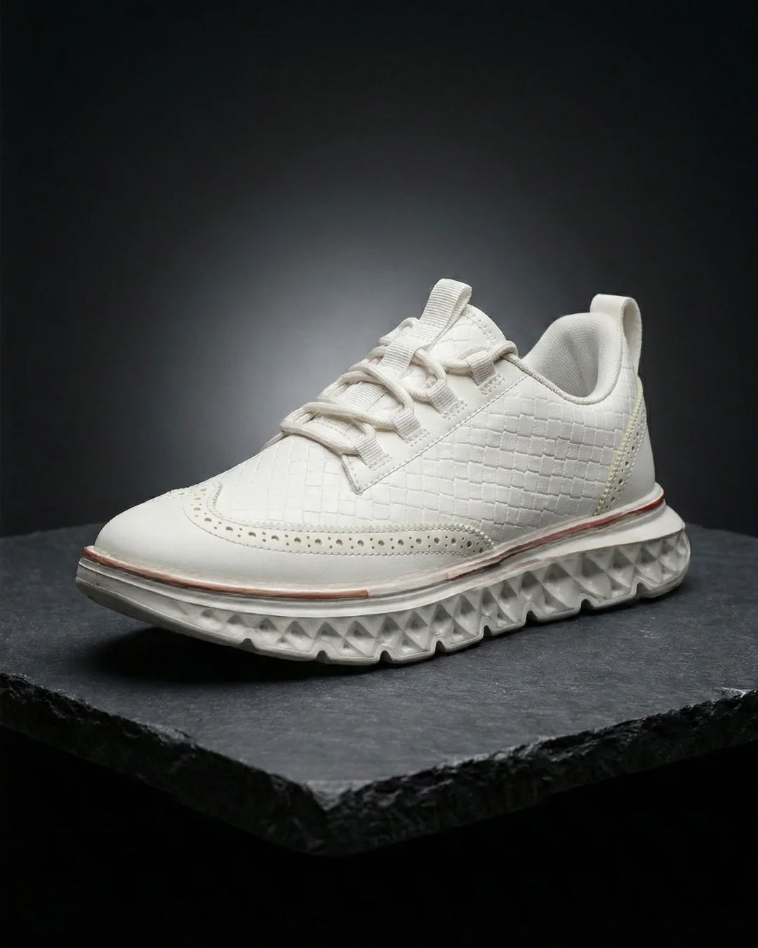 Kremer - Scarpa da Ginnastica Stringate in Pelle Intrecciata