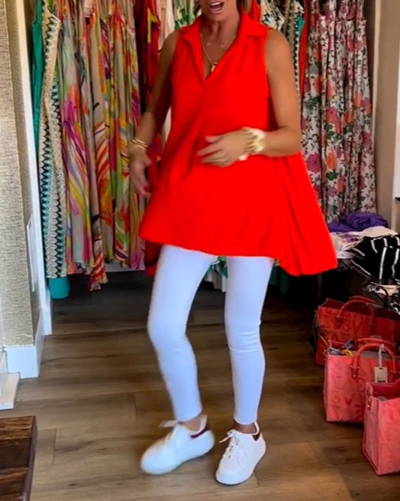 Rowland - Top Senza Maniche Con Volant