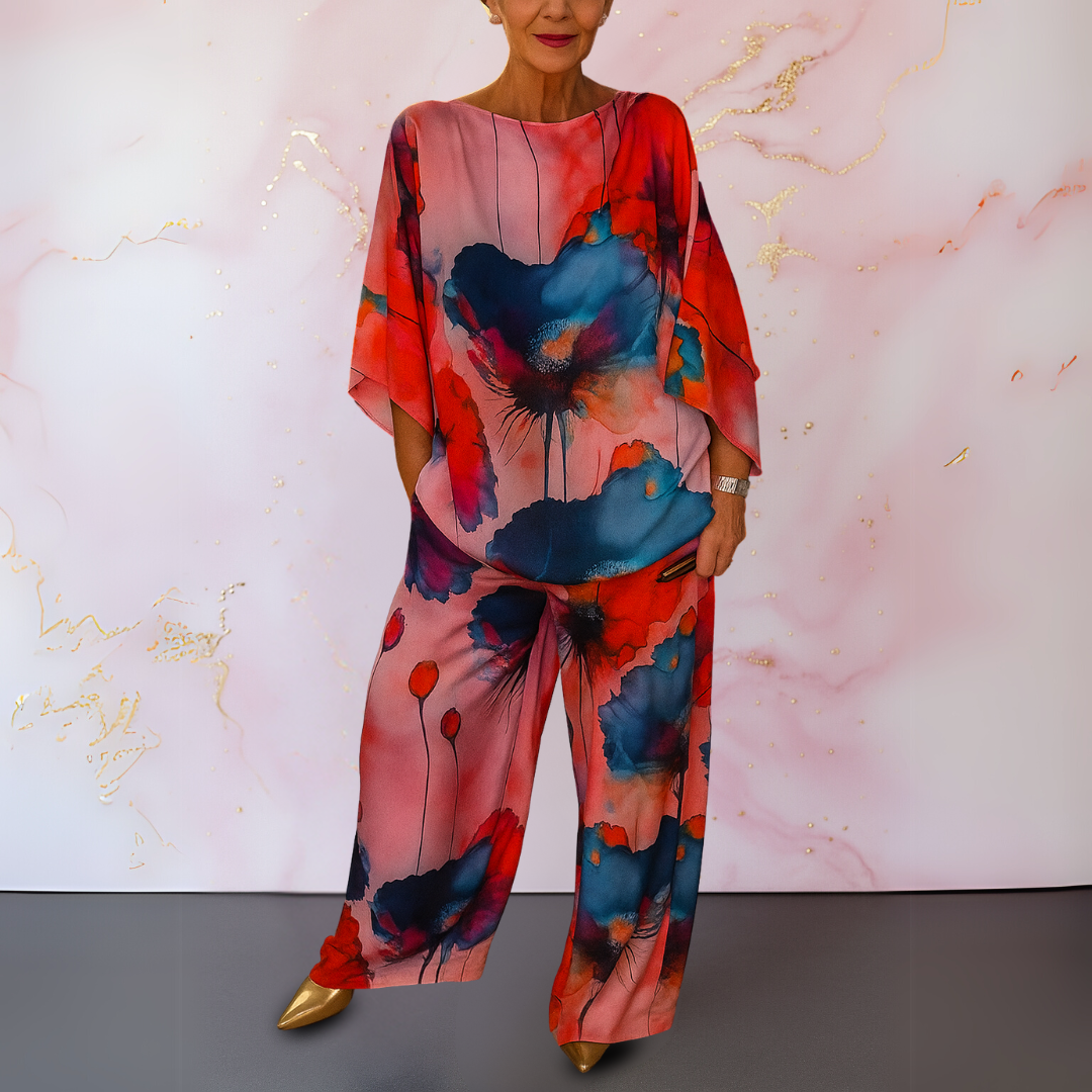 Pelaez - Elegante Completo a Due Pezzi Stampato