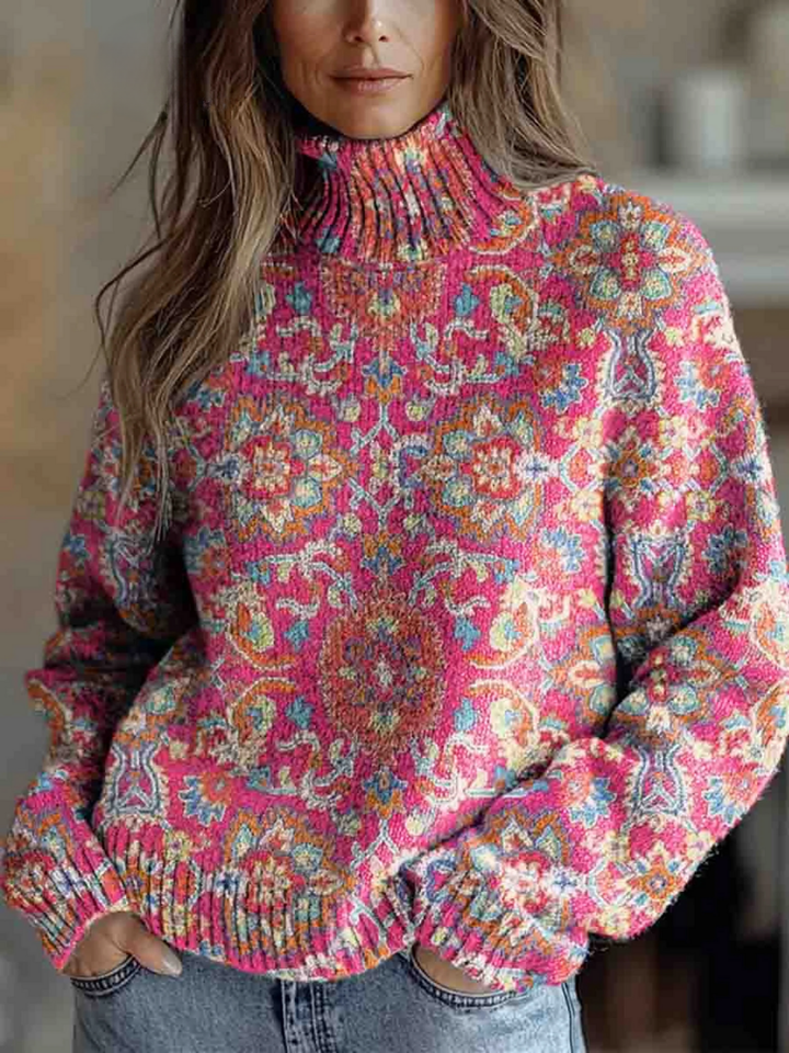 Miraen - Maglione a Collo Alto con Maniche Lunghe