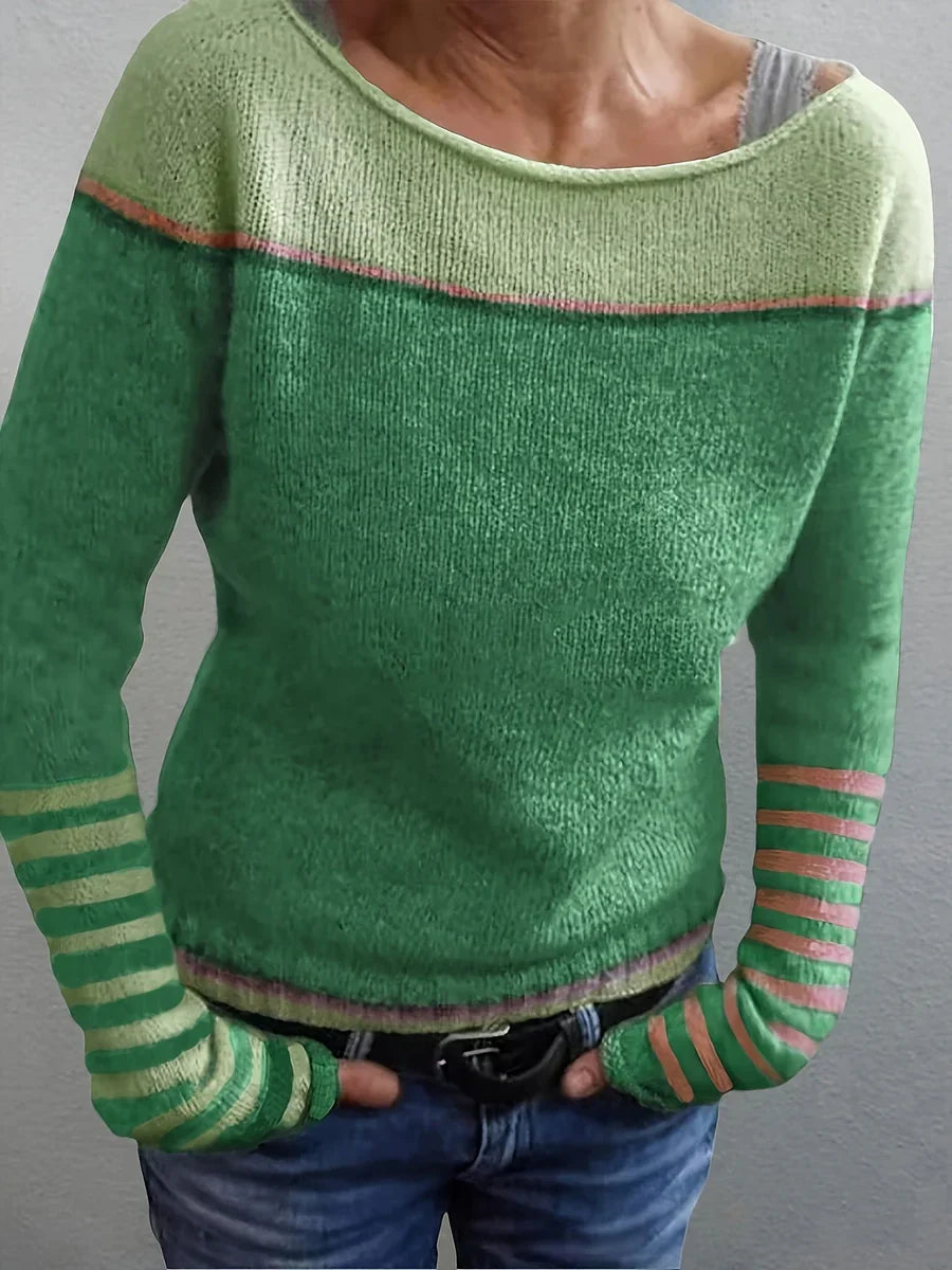 Talithia – Maglione A Maniche Lunghe Lavorato A Maglia A Righe