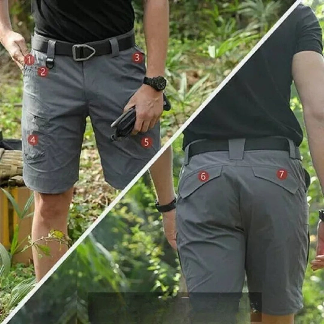 Kazuya - Pantaloncini Cargo Con 7 Tasche + Cintura Gratuita