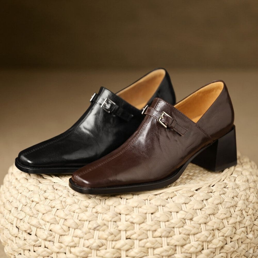 Misha - Eleganti Mocassini In Pelle Con Tacco