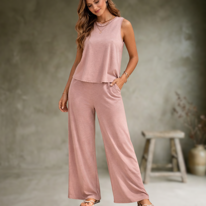 Alizeh - Elegante Completo a Due Pezzi Senza Maniche