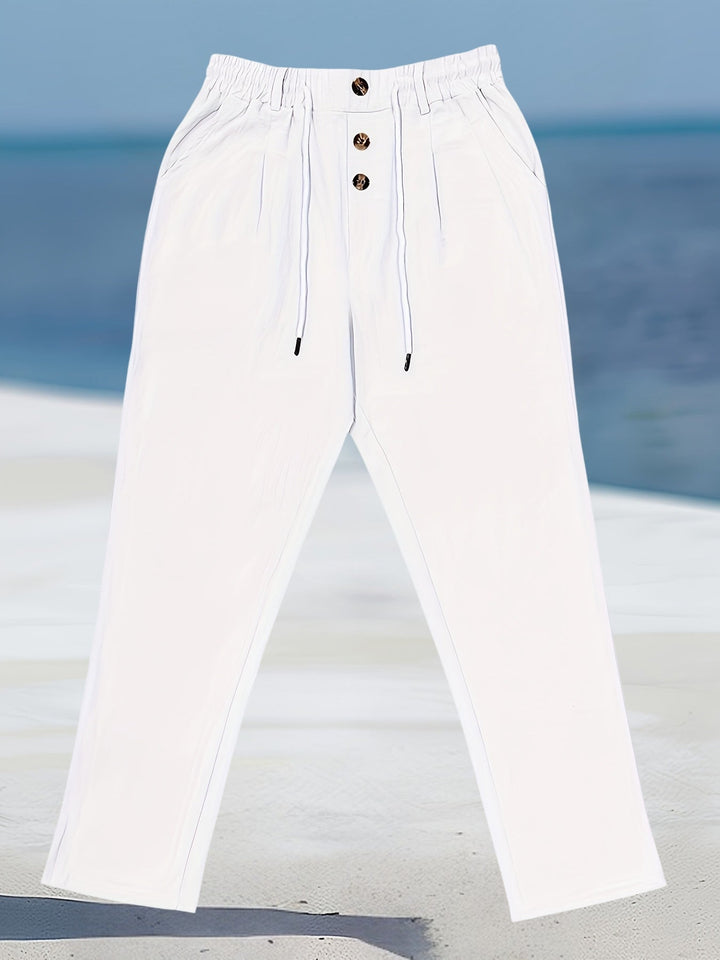 Aznar - Casual Lino Elastico Pantaloni