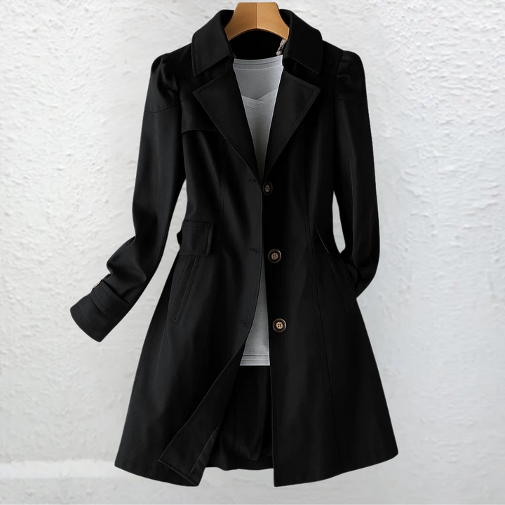 Ellice - Trench a Maniche Lunghe Con Bottoni