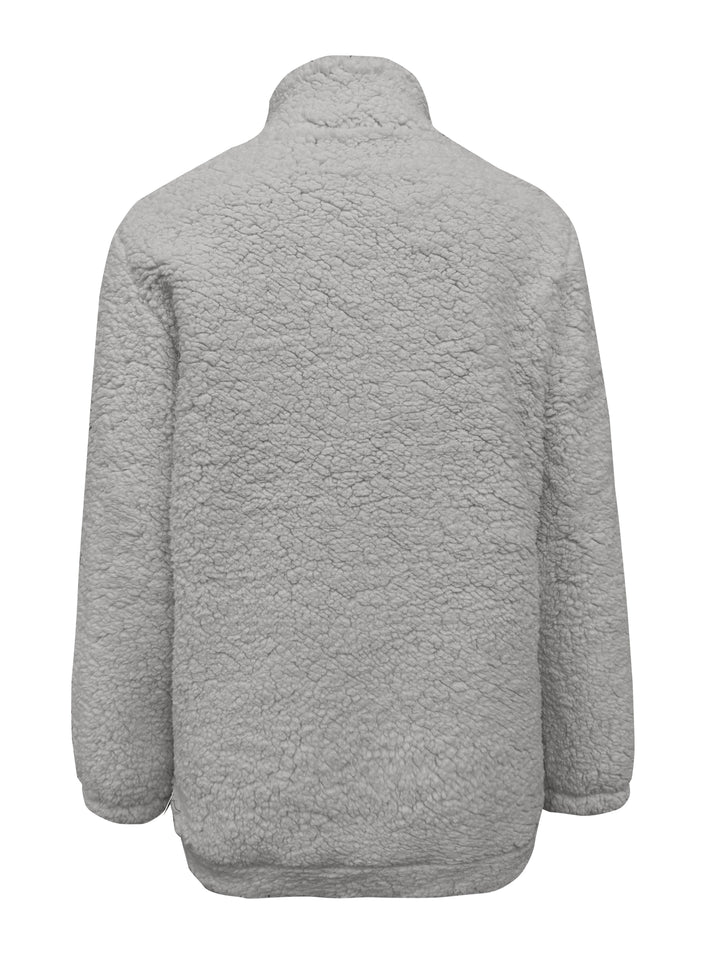 Willemien - Felpa Con Zip In Pile a Maniche Lunghe