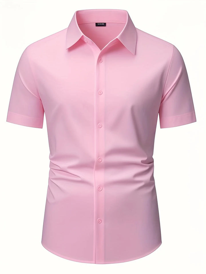 Ezra - Elegante Camicia Vestibilità Aderente Con Bottoni