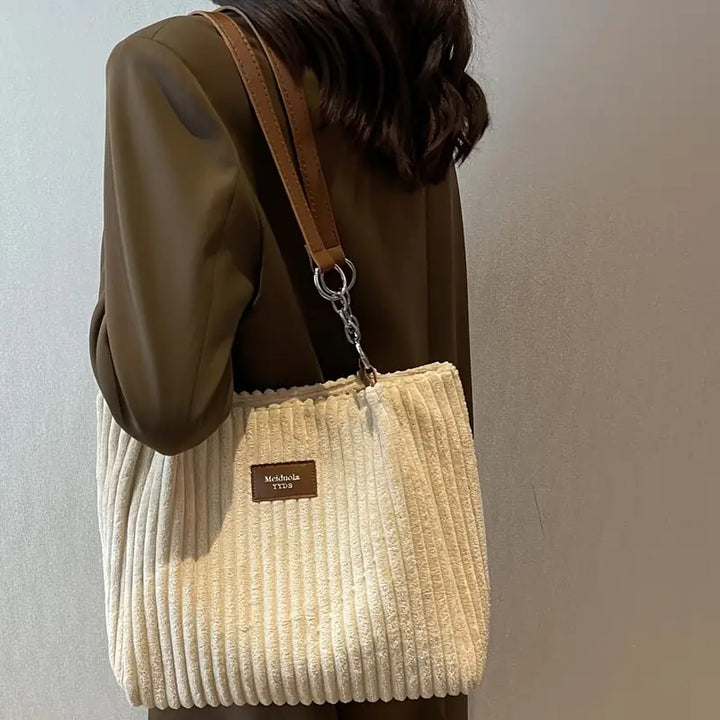 Ahlke – Borsa Tote In Velluto a Coste