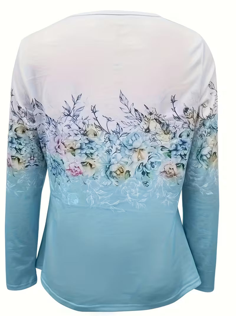 Tishna - Top Con Elegante Stampa Grafica Floreale