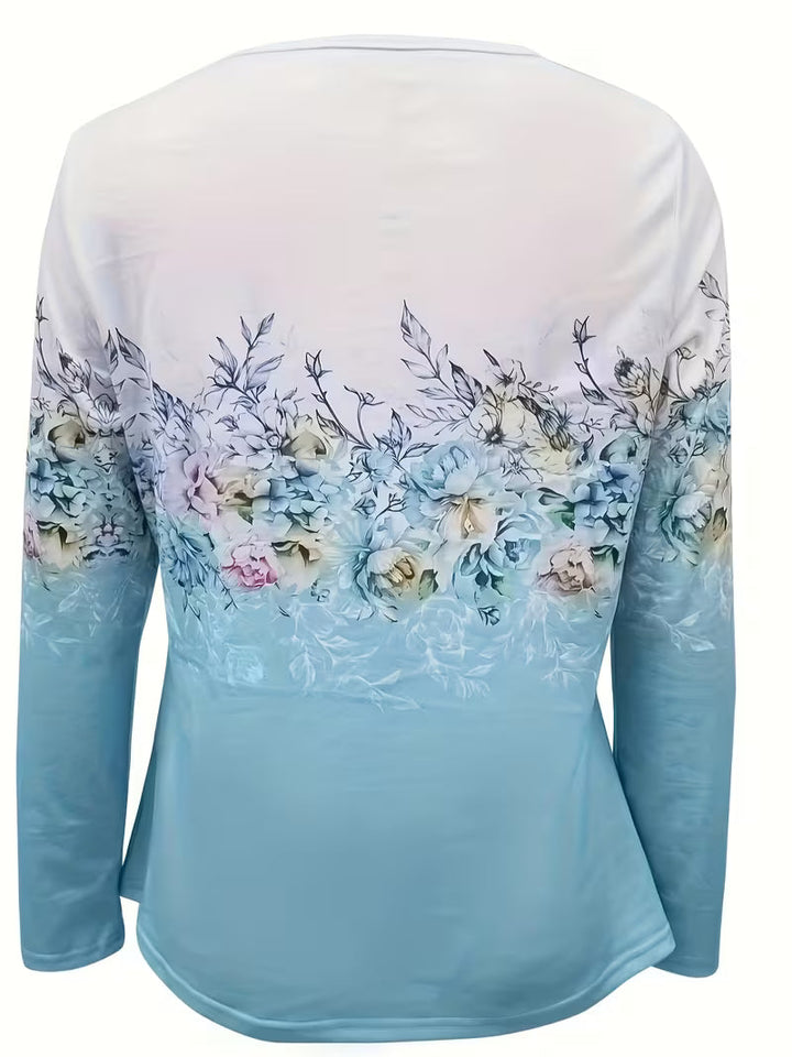 Tishna - Top Con Elegante Stampa Grafica Floreale