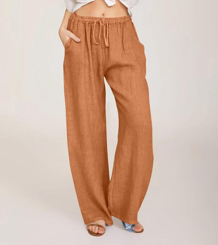 Maialen - Pantaloni Larghi In Lino Per l'estate