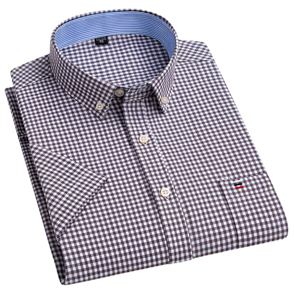 Petersen - Camicia Classica In Cotone Con Motivo