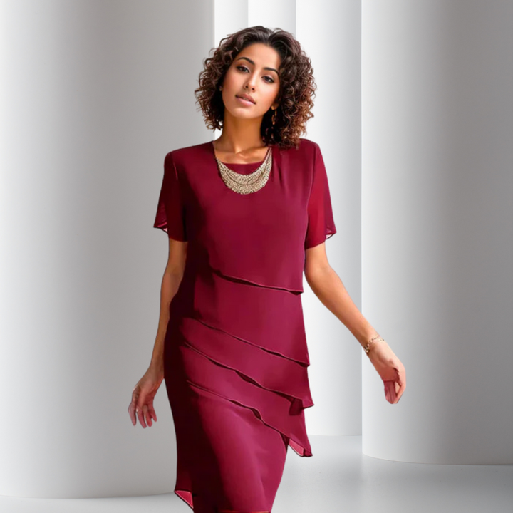 Wenke - Abito in Chiffon Plissettato