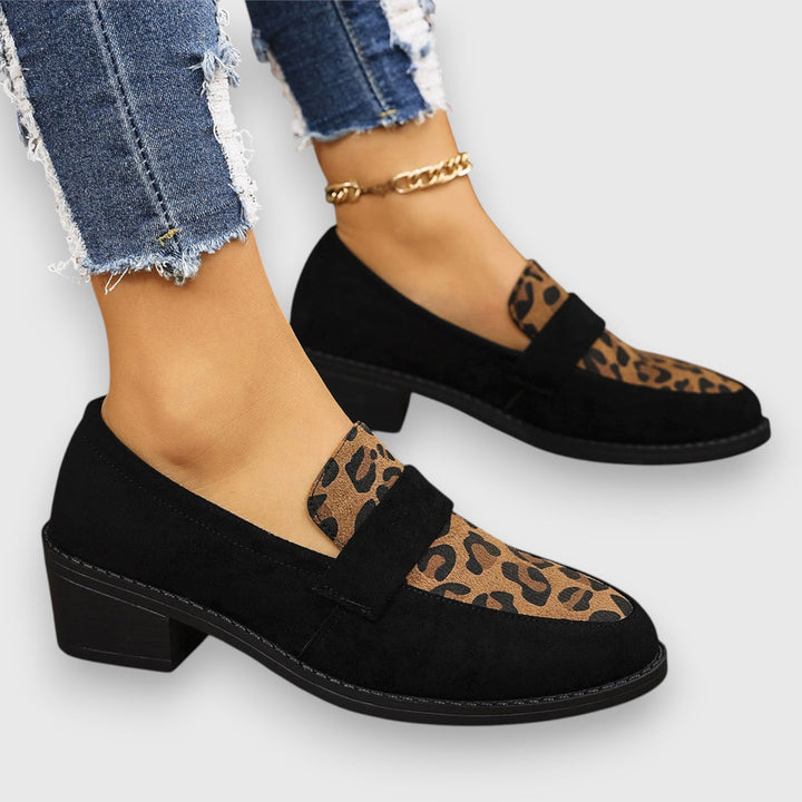 Lucyna - Elegante Mocassino Con Stampa Leopardata