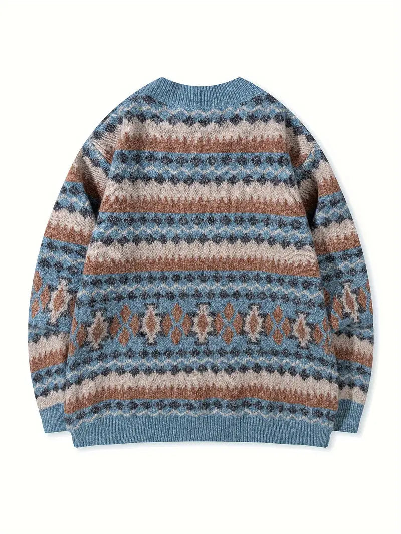 Hartman - Maglione Casual In Maglia Geometrica
