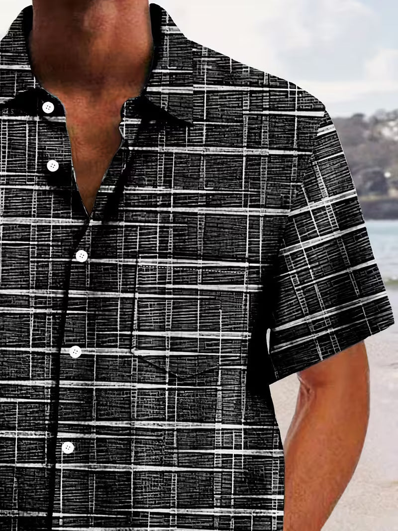 Jerrick - Camicia Con Stampa Geometrica Vintage