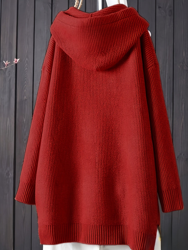 Genivee - Felpa Con Cappuccio Casual a Maniche Lunghe In Maglia