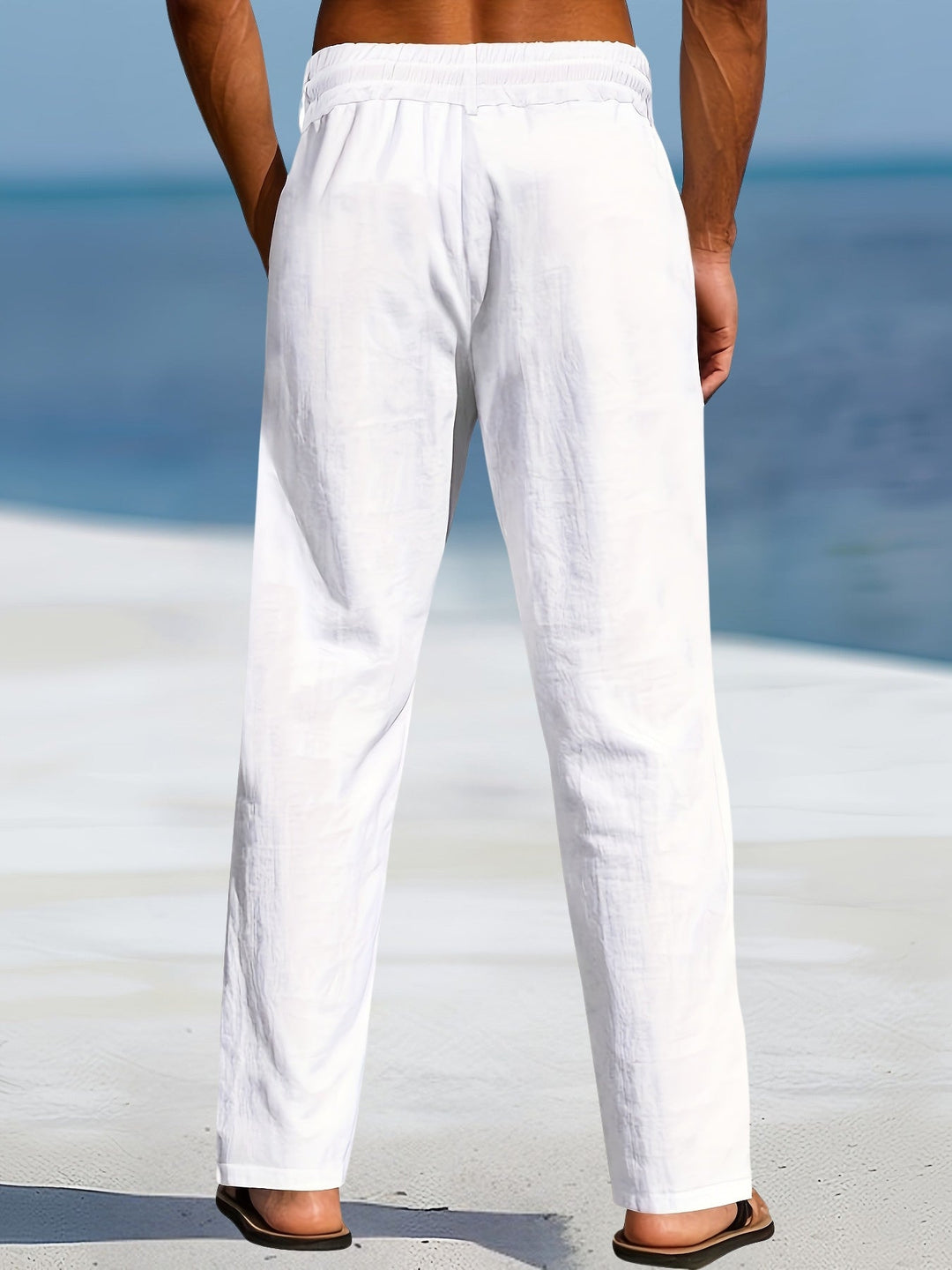 Aznar - Casual Lino Elastico Pantaloni
