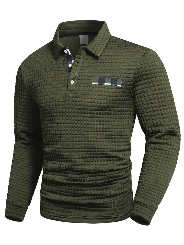 Juergen - Camicia Casual a Maniche Lunghe Con Bottoni