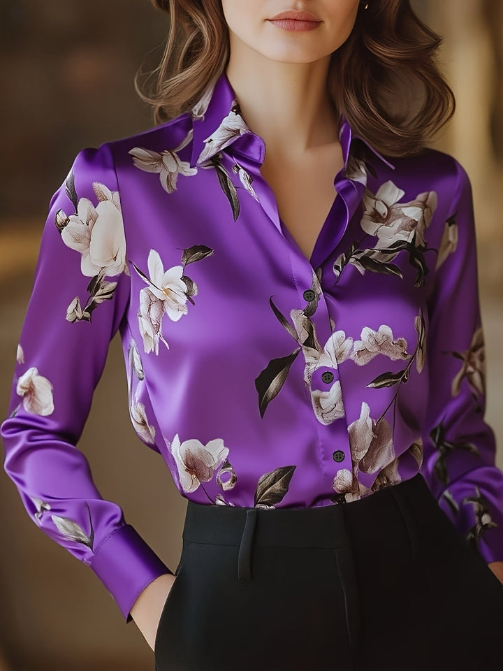 Majia - Elegante Camicia a Maniche Lunghe Con Bottoni