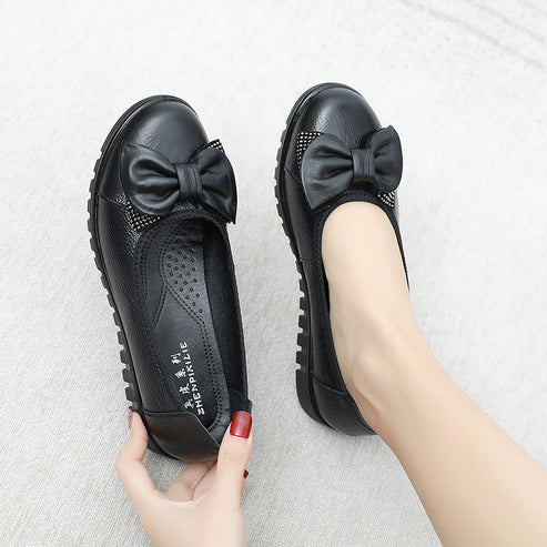Nesiya - Ballerine con Fiocco e Suola Spessa a Scanalature