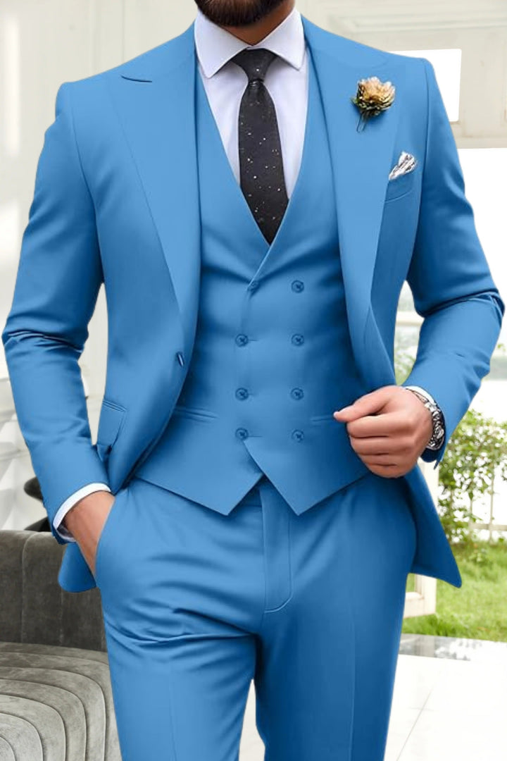 Gremist - Abiti a Tre Pezzi Slim Fit Con Revers a Lancia