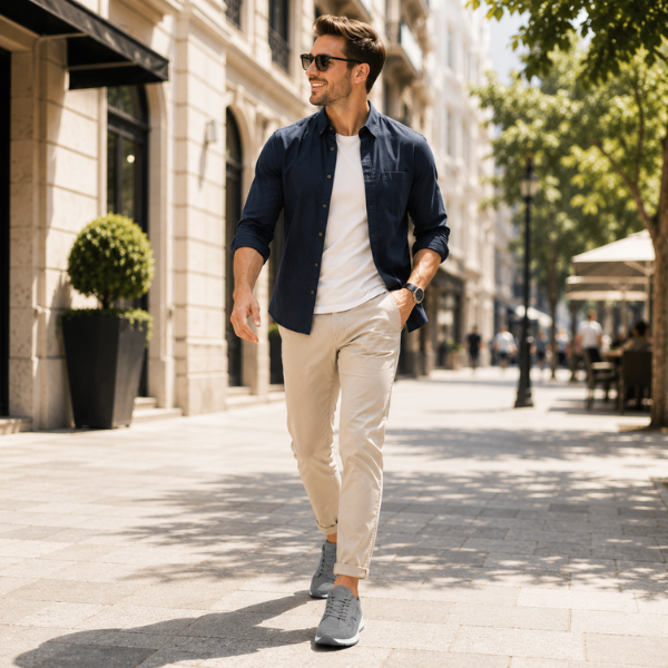 Luukas - Sneakers Casual Con Cuciture a Contrasto Sui Pannelli