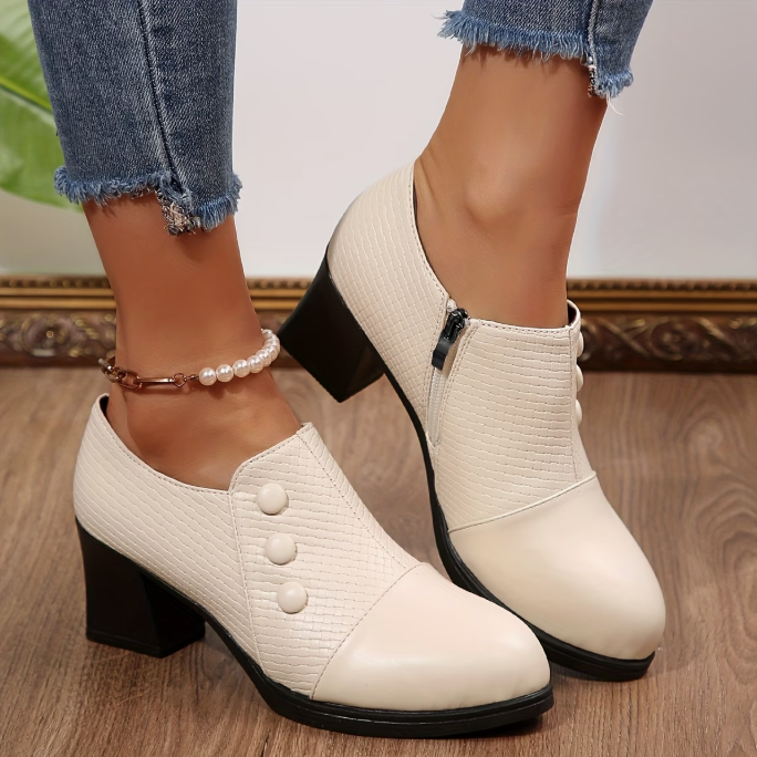 Sunchica - Comode Scarpe Con Tacco E Cerniera