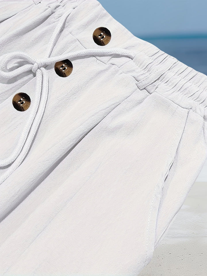 Aznar - Casual Lino Elastico Pantaloni