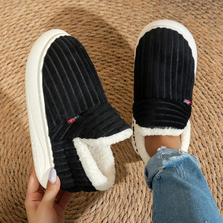 Keziban - Pantofole Slip-on a Coste con Fodera in Peluche