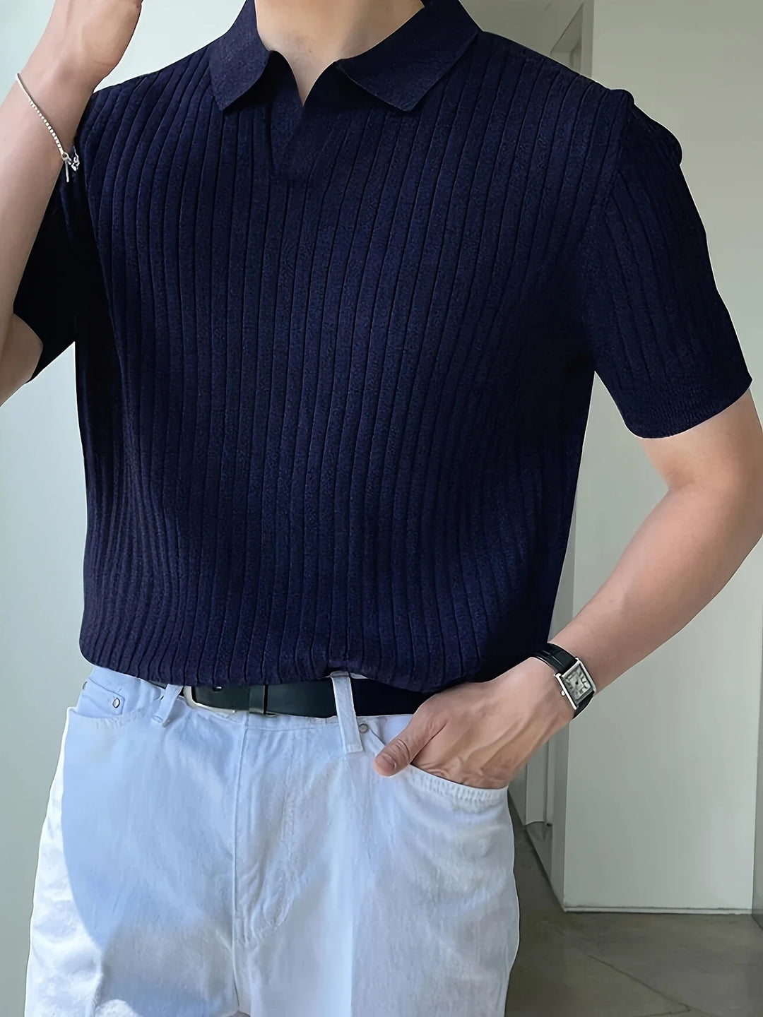Avgustin - Polo Casual A Mniche Corte
