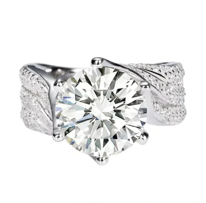 Halyna - Anello Con Moissanite Super Flash Da 3 Carati