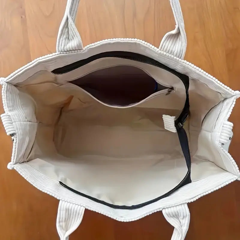 Marella - Borsa Tote In Velluto a Coste Di Ispirazione Vintage