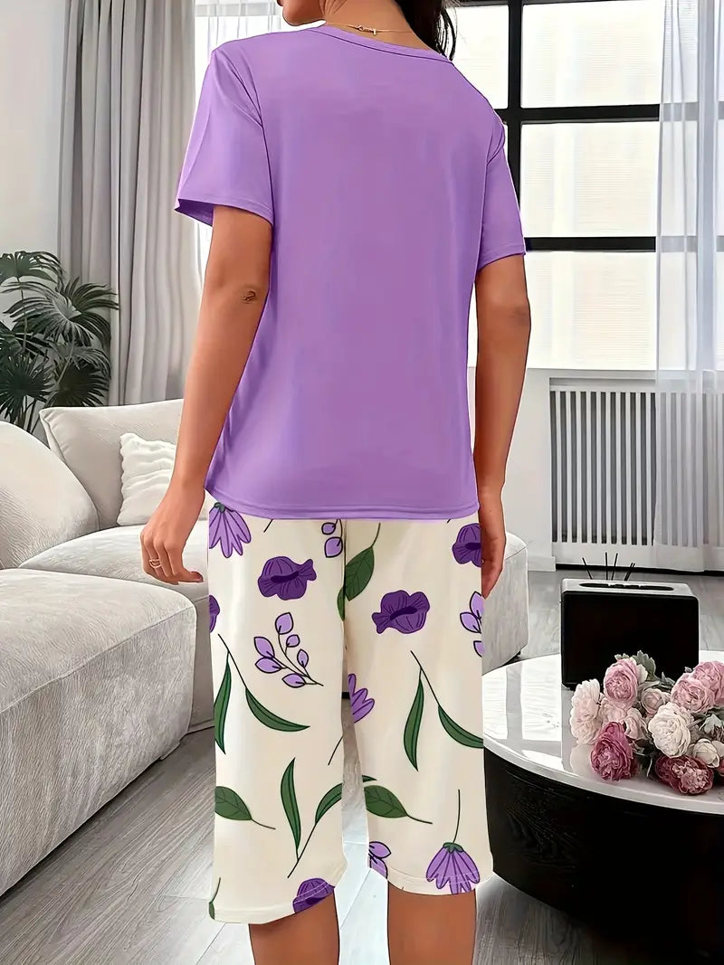 Kinsley - Confortevole Set Abbigliamento Da salotto Con Stampa Floreale