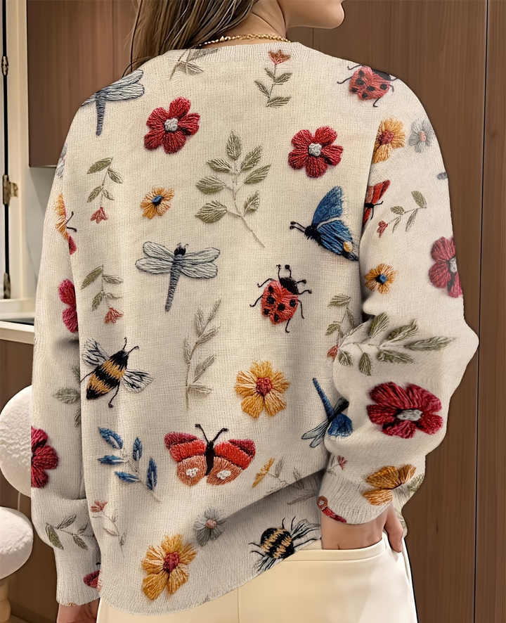 Lesa - Maglione Con Stampa Floreale E Di Insetti