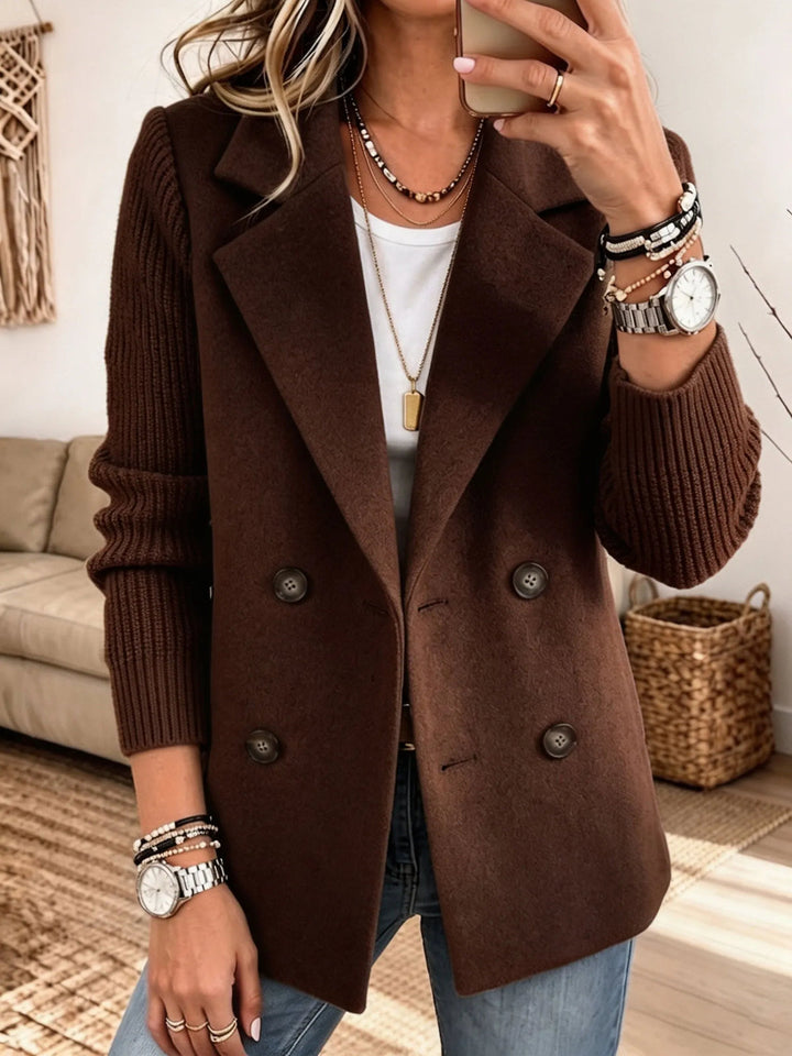 Winchell - Giacca Autunnale Alla Moda Con Maniche Lavorate a Maglia