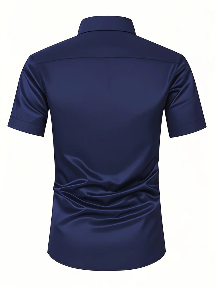 Ezra - Elegante Camicia Vestibilità Aderente Con Bottoni