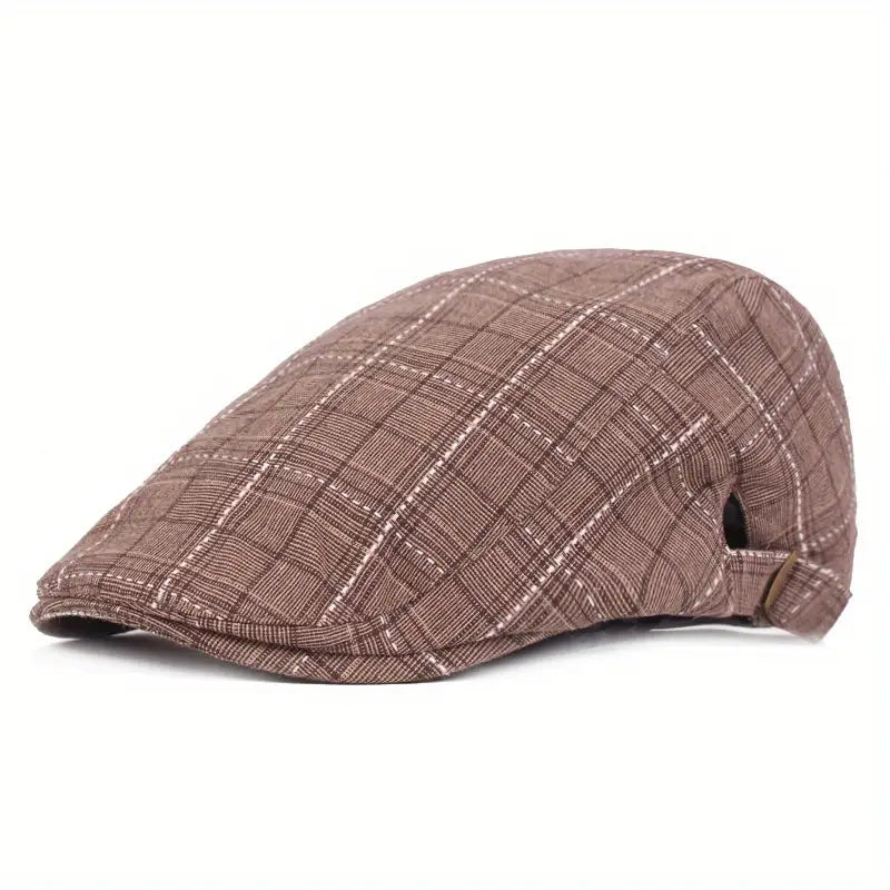 Checklyn - Cappellino Elegante Con Motivo a Quadri
