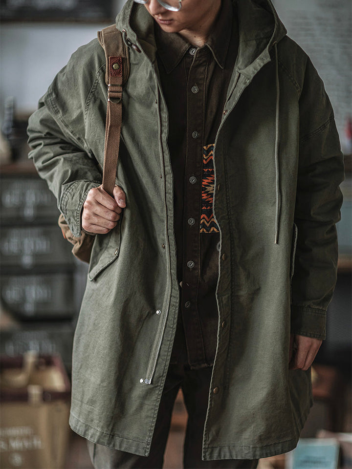 Ragnar - Giacca Con Cappuccio In Stile Militare Vintage