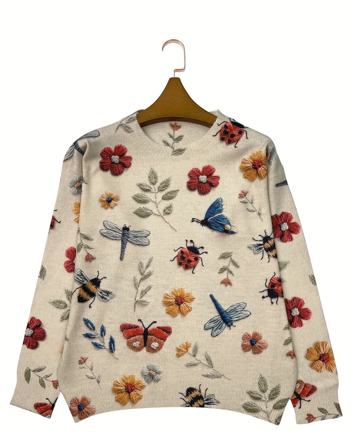 Lesa - Maglione Con Stampa Floreale E Di Insetti