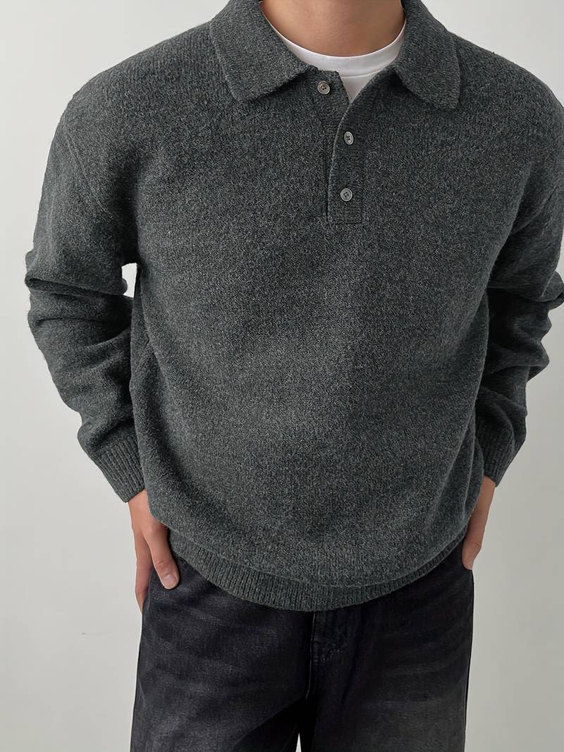 Eliran - Elegante Maglia a Maniche Lunghe Con Collo Alto