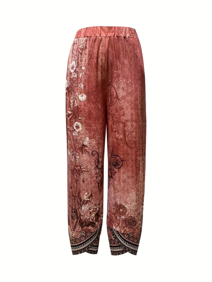 Kayden - Pantaloni Capri Floreali Vintage